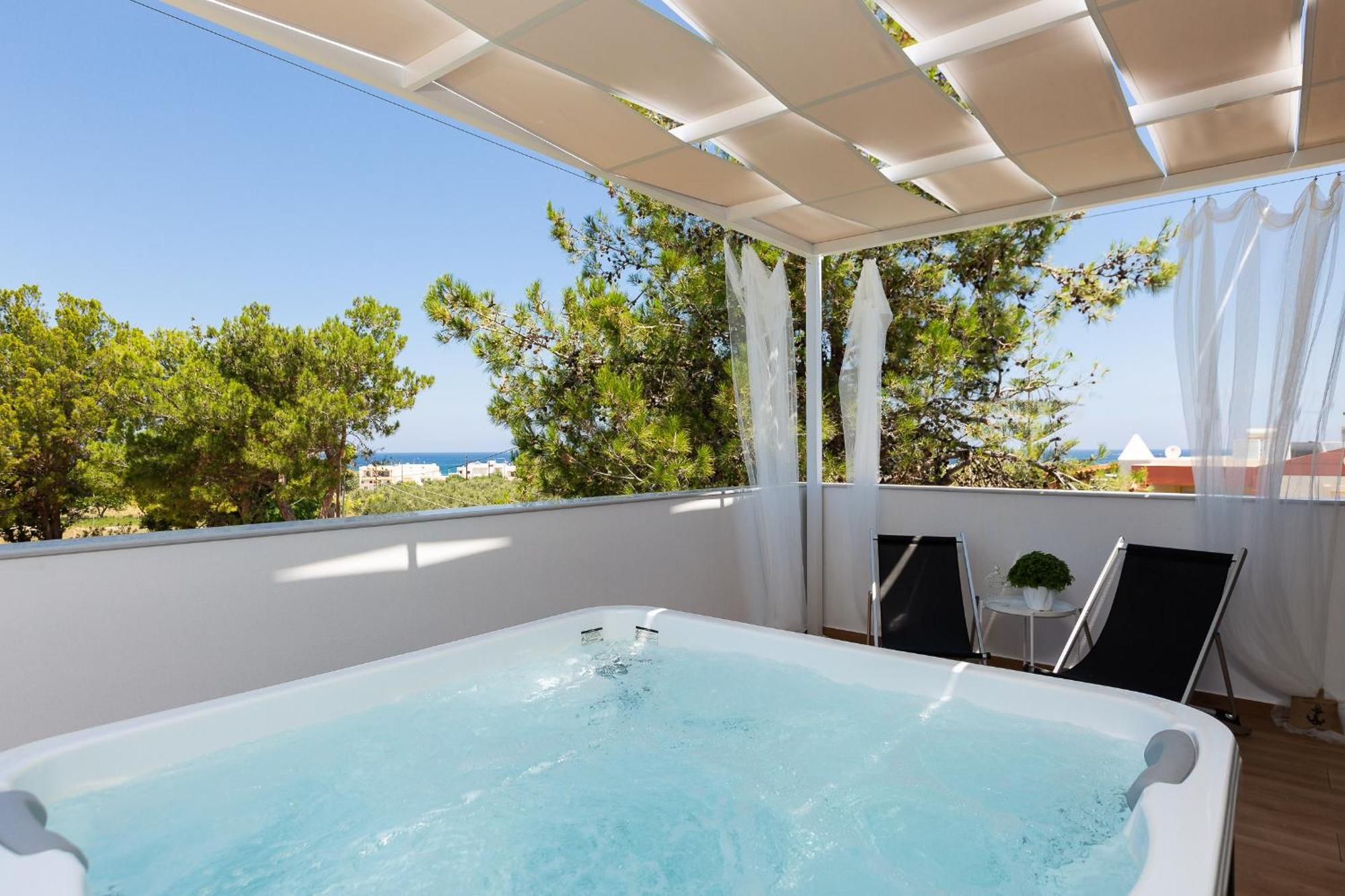 Nisos Villa, Pool & Heated Spawhirlpool, Walking To Beach, By Thinkvilla Sfáka エクステリア 写真