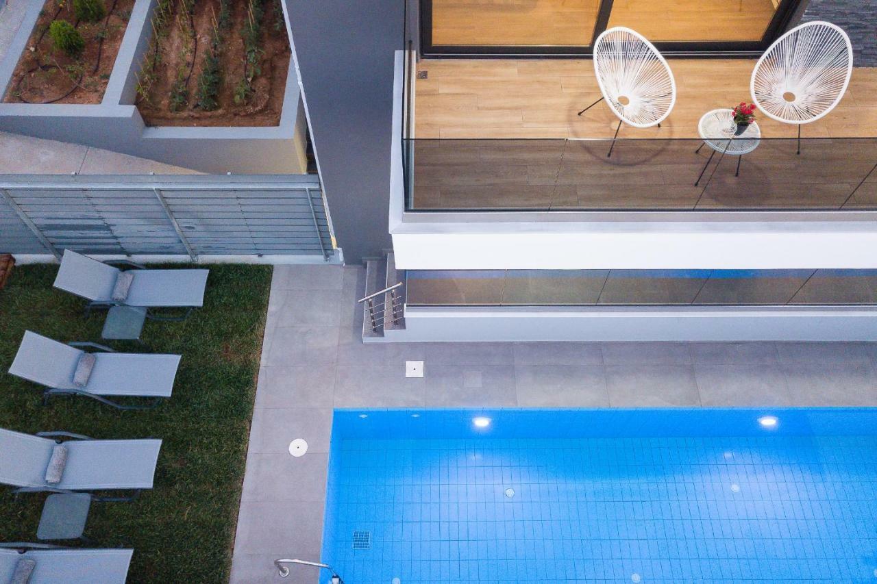 Nisos Villa, Pool & Heated Spawhirlpool, Walking To Beach, By Thinkvilla Sfáka エクステリア 写真