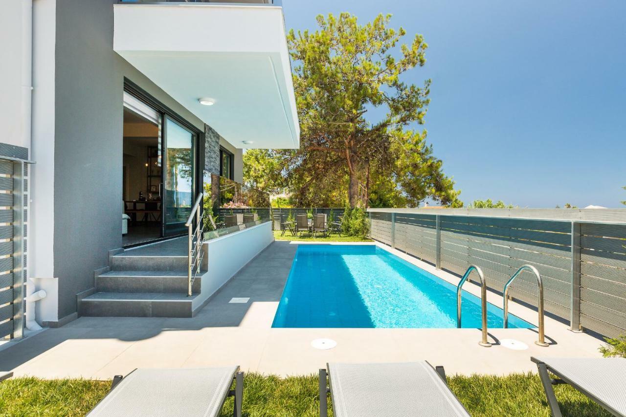 Nisos Villa, Pool & Heated Spawhirlpool, Walking To Beach, By Thinkvilla Sfáka エクステリア 写真