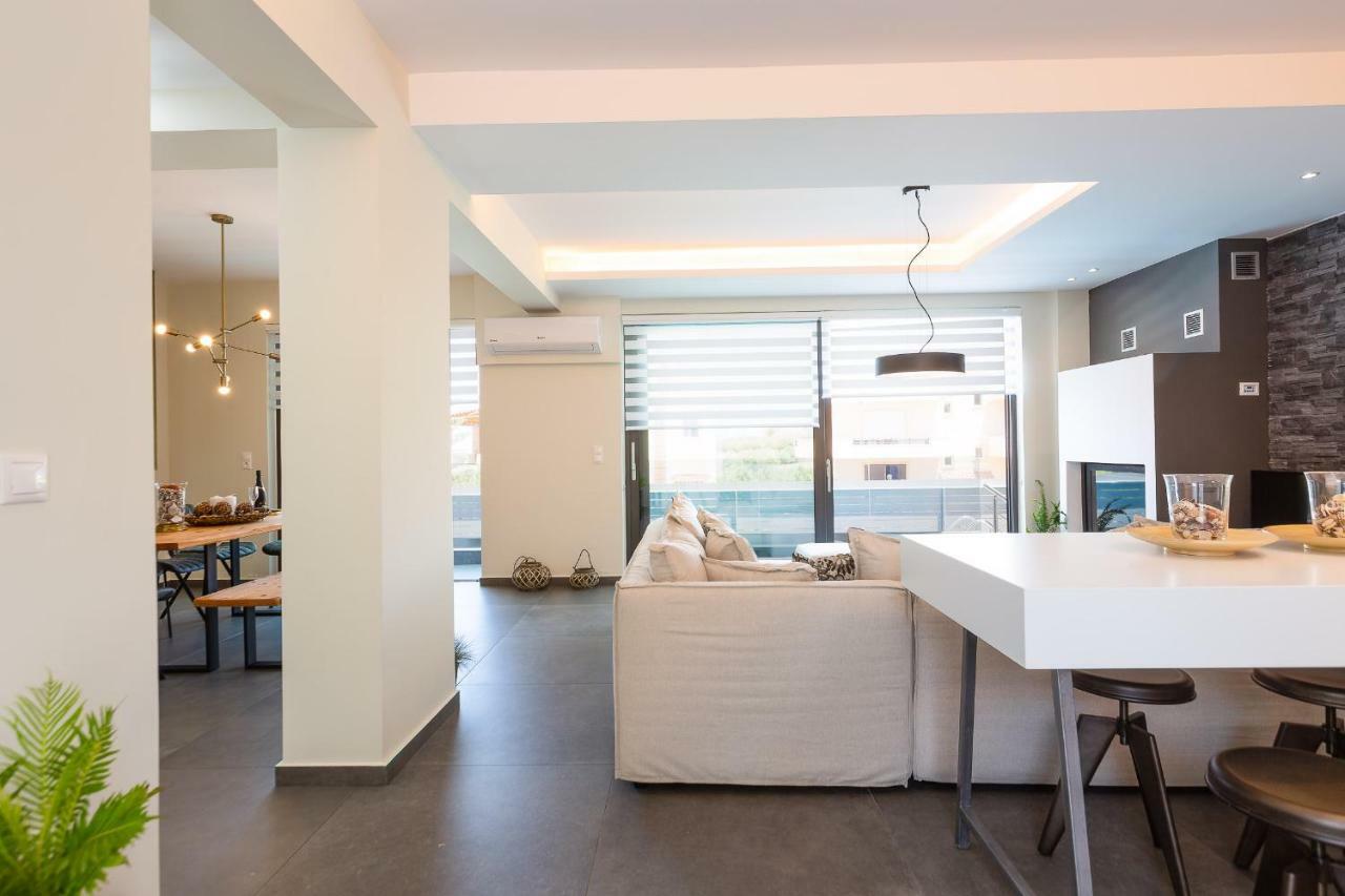 Nisos Villa, Pool & Heated Spawhirlpool, Walking To Beach, By Thinkvilla Sfáka エクステリア 写真